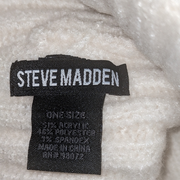 Steve Madden NWOT beanie winter hat ivory cream knit - Picture 8 of 9